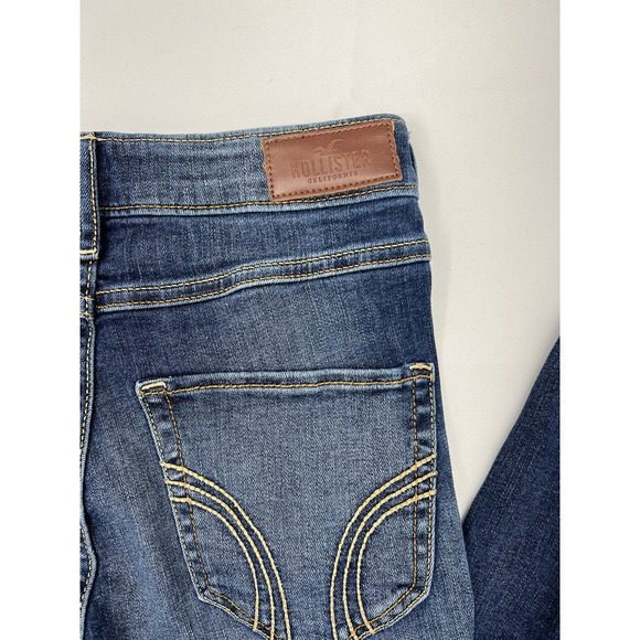 Womens Hollister Jeans Size 0 Regular High Ris Super Skinny Crop Denim - Picture 8 of 14